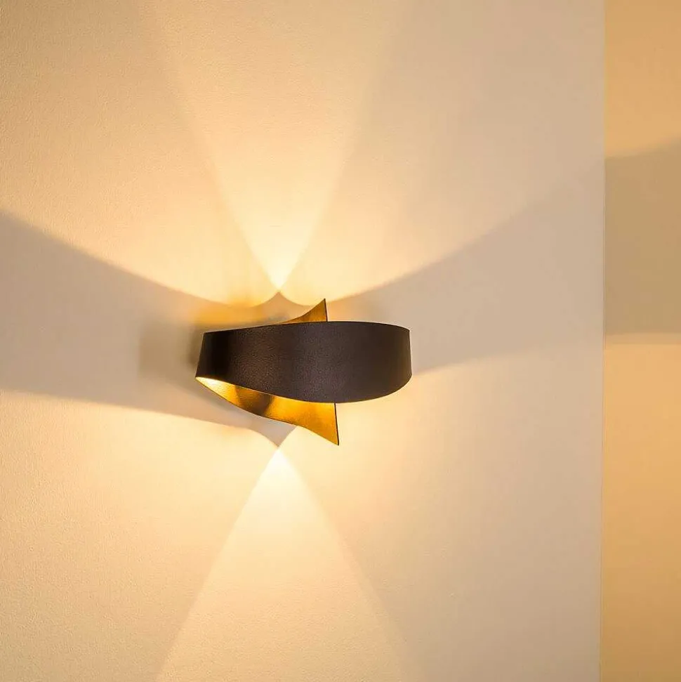 Applique Murale Padua Led Brun, 2 Lumieres