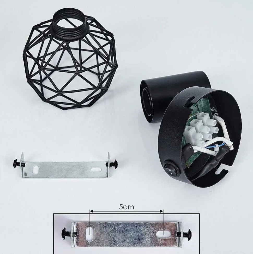 Applique Murale Palmira Noir, 1 Lumiere