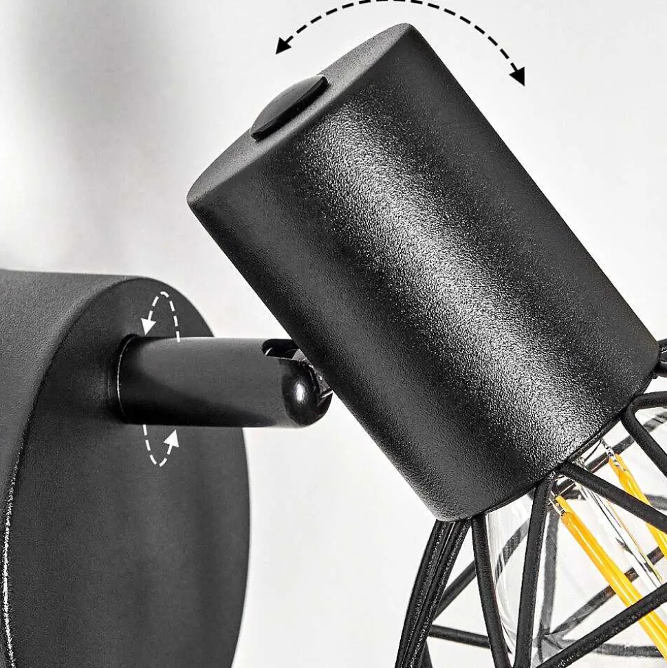 Applique Murale Palmira Noir, 1 Lumiere