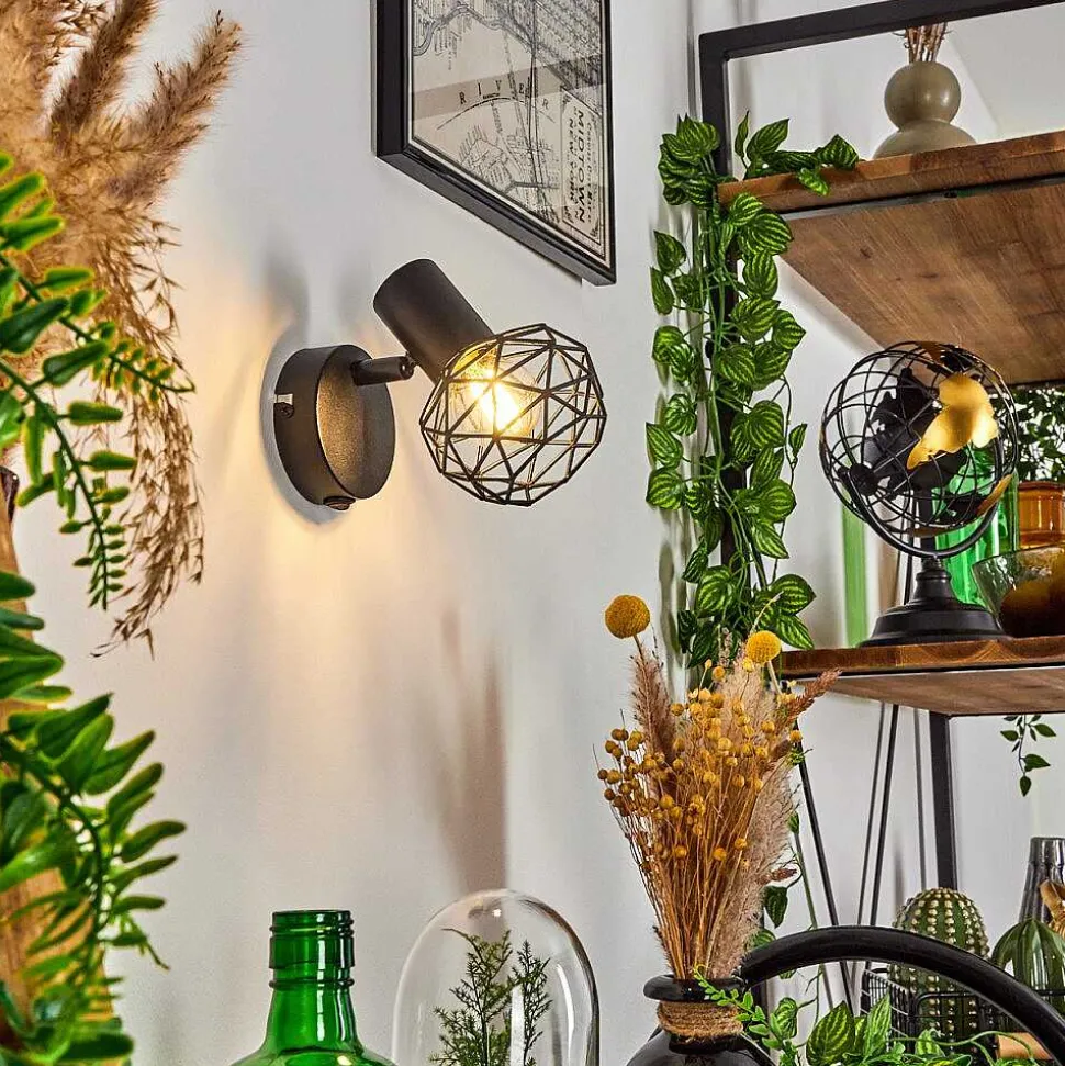 Applique Murale Palmira Noir, 1 Lumiere