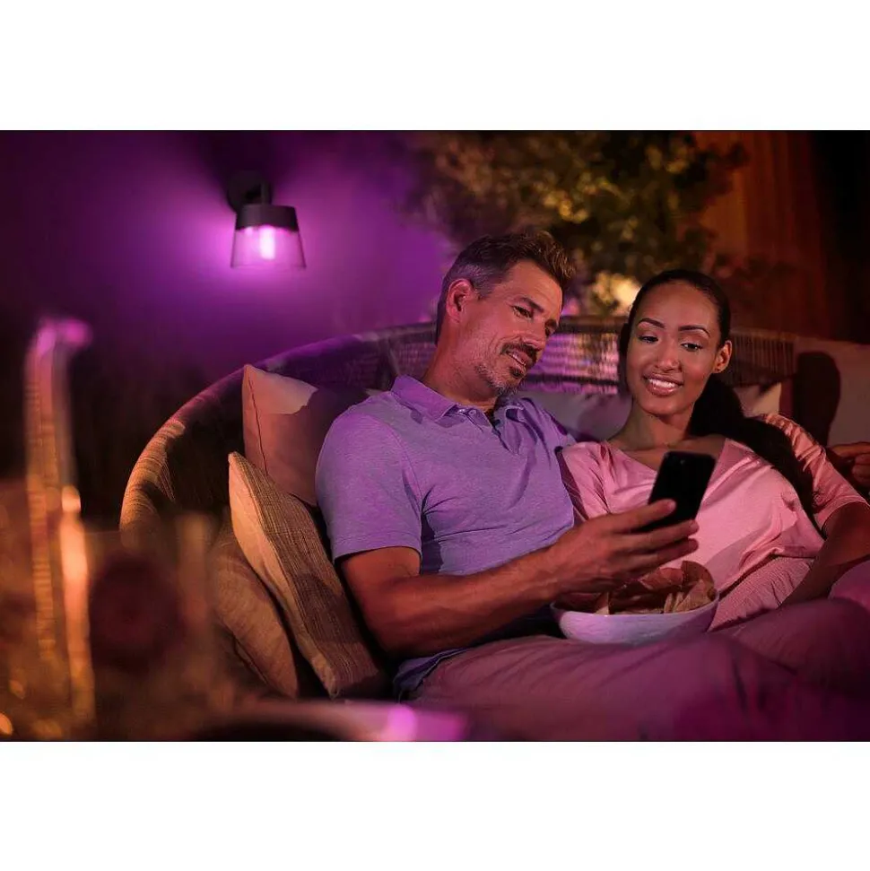 Applique Murale Philips Hue White & Color Ambiance Attract Led Noir, 1 Lumiere