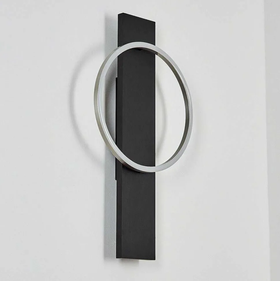 Applique Murale Pompu Led Noir, 1 Lumiere