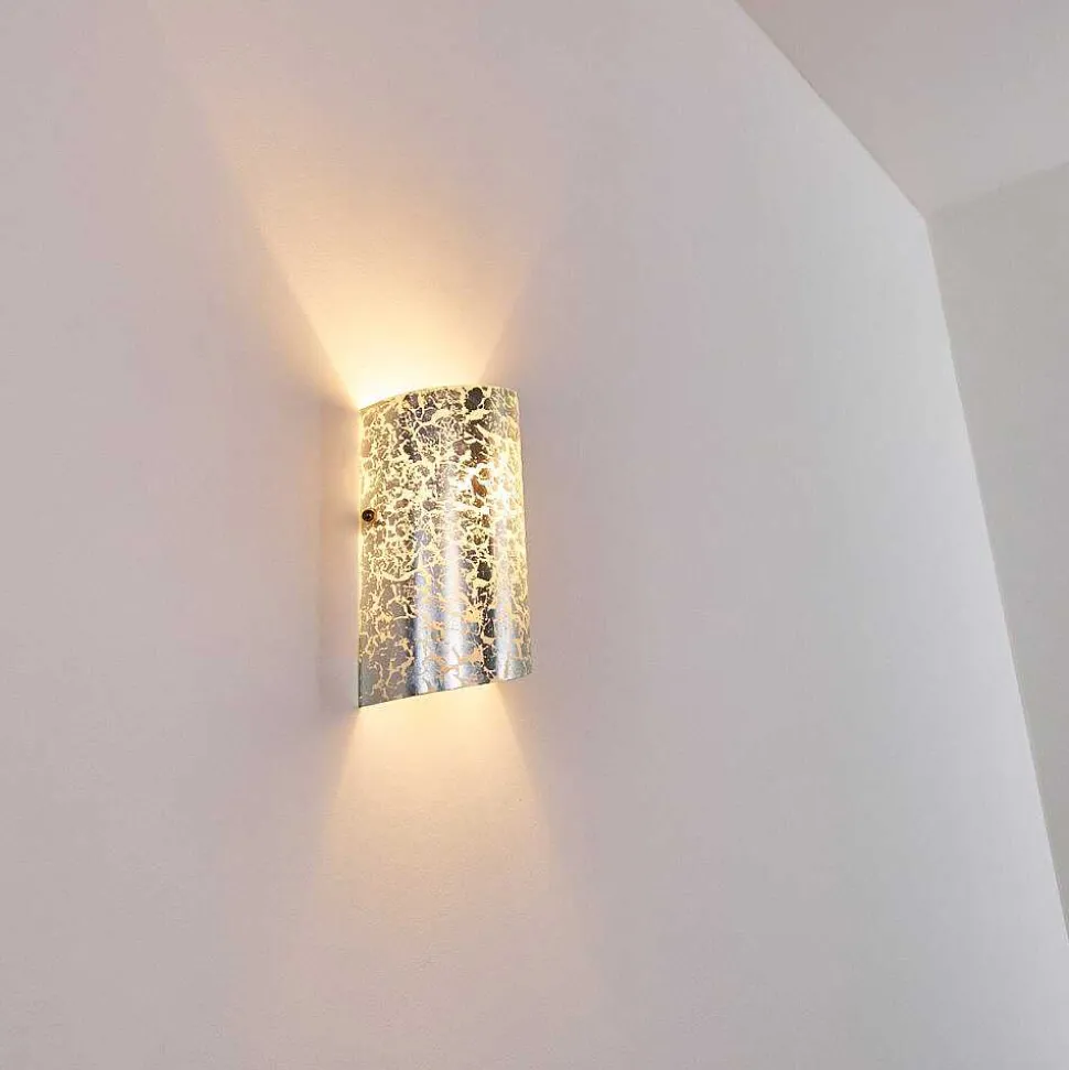 Applique Murale Pordenone Argente, 1 Lumiere