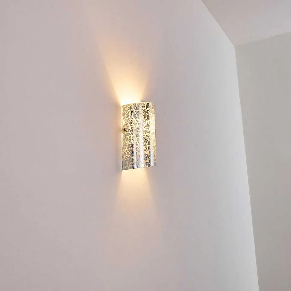 Applique Murale Pordenone Argente, 1 Lumiere