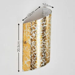 Applique Murale Pordenone Or, 1 Lumiere