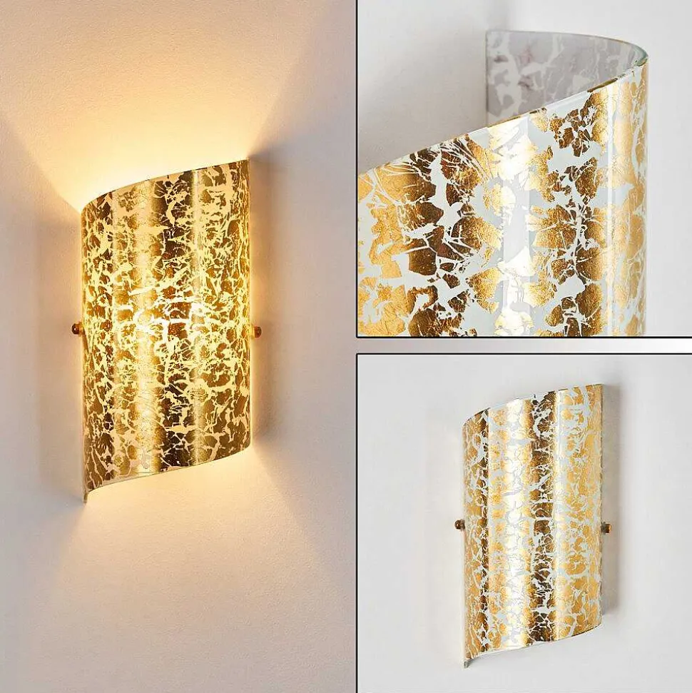 Applique Murale Pordenone Or, 1 Lumiere