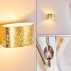 Applique Murale Rapar Chrome, Or, 1 Lumiere