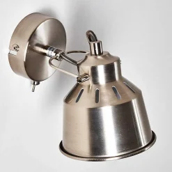 Applique Murale Safari Chrome Brosse, 1 Lumiere