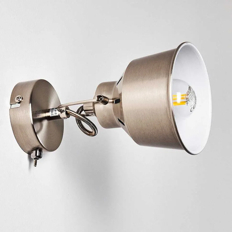 Applique Murale Safari Chrome Brosse, 1 Lumiere