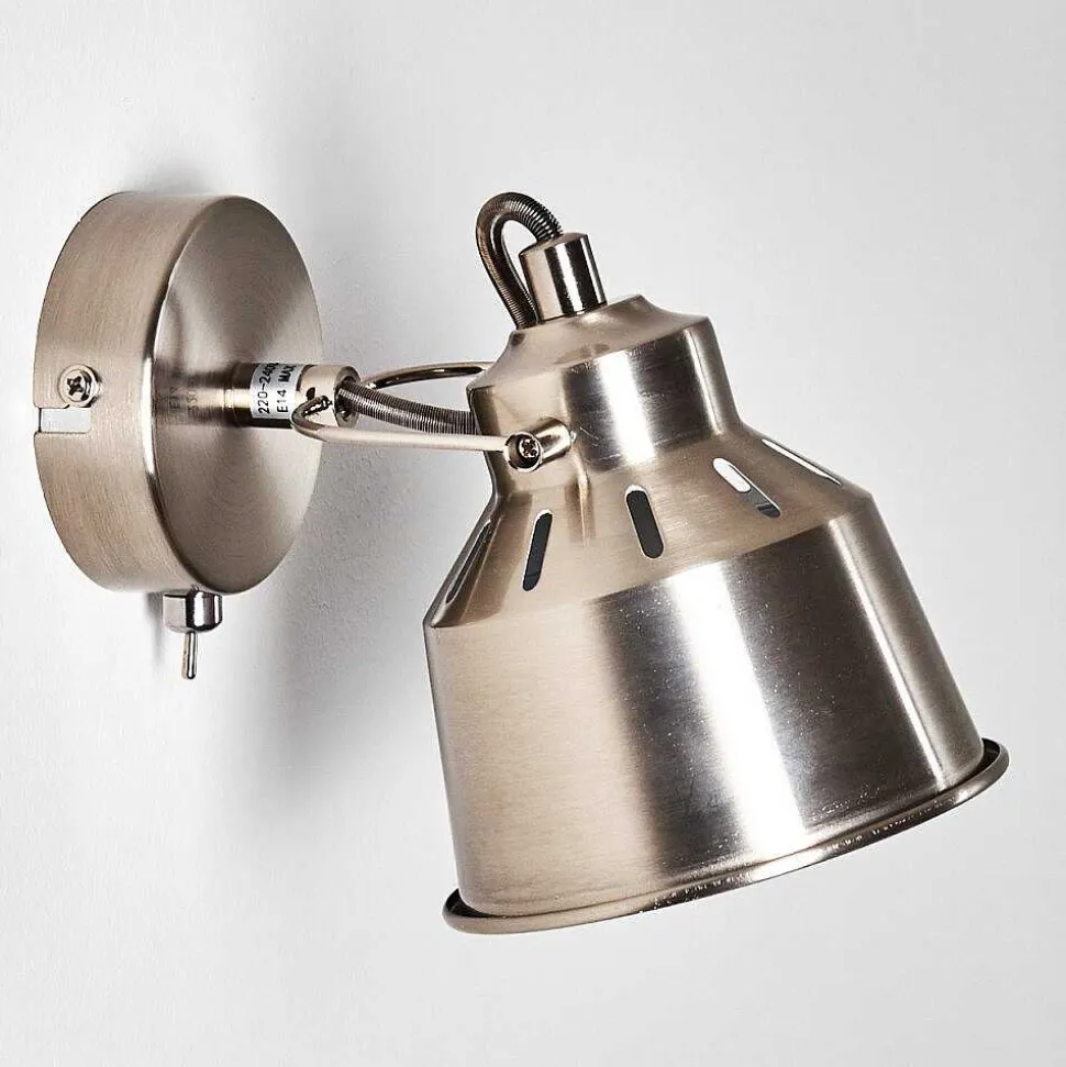 Applique Murale Safari Chrome Brosse, 1 Lumiere