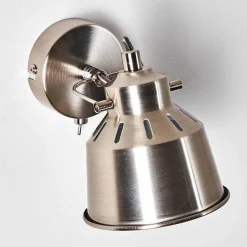 Applique Murale Safari Chrome Brosse, 1 Lumiere