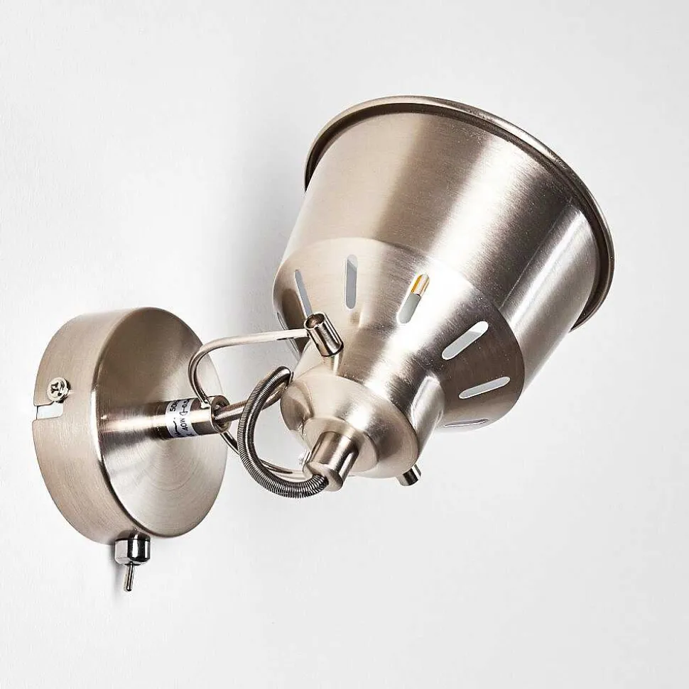 Applique Murale Safari Chrome Brosse, 1 Lumiere