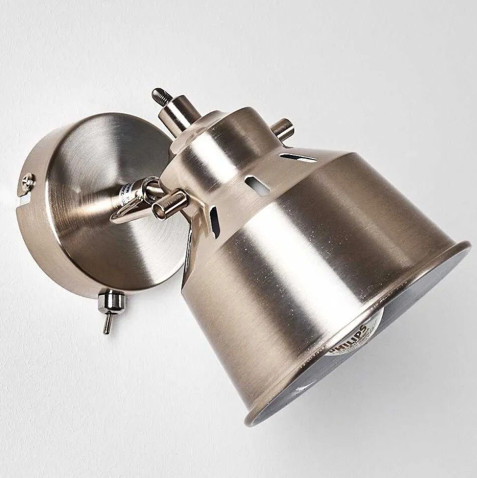 Applique Murale Safari Chrome Brosse, 1 Lumiere