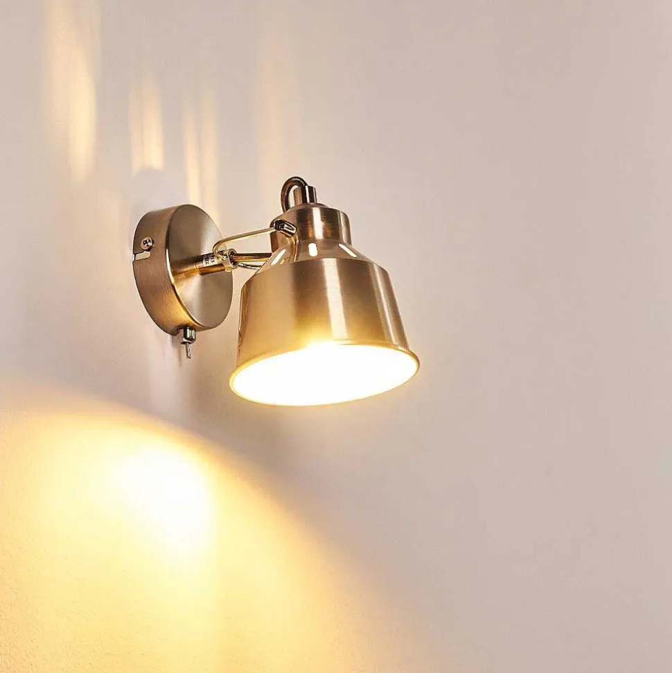 Applique Murale Safari Chrome Brosse, 1 Lumiere