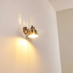 Applique Murale Safari Chrome Brosse, 1 Lumiere