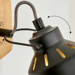 Applique Murale Safari Chrome, Ecru, Noir, 1 Lumiere