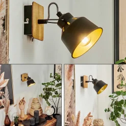 Applique Murale Safari Chrome, Ecru, Noir, 1 Lumiere