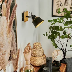 Applique Murale Safari Chrome, Ecru, Noir, 1 Lumiere