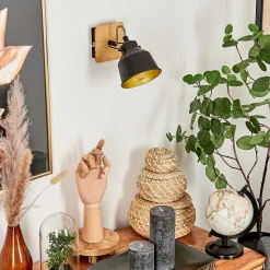 Applique Murale Safari Chrome, Ecru, Noir, 1 Lumiere