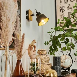 Applique Murale Safari Chrome, Ecru, Noir, 1 Lumiere