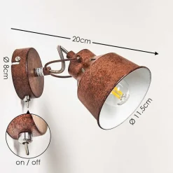 Applique Murale Safari Rouille, 1 Lumiere