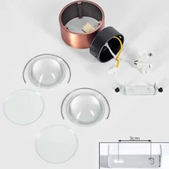 Applique Murale Sapri Cuivre, Noir, 1 Lumiere