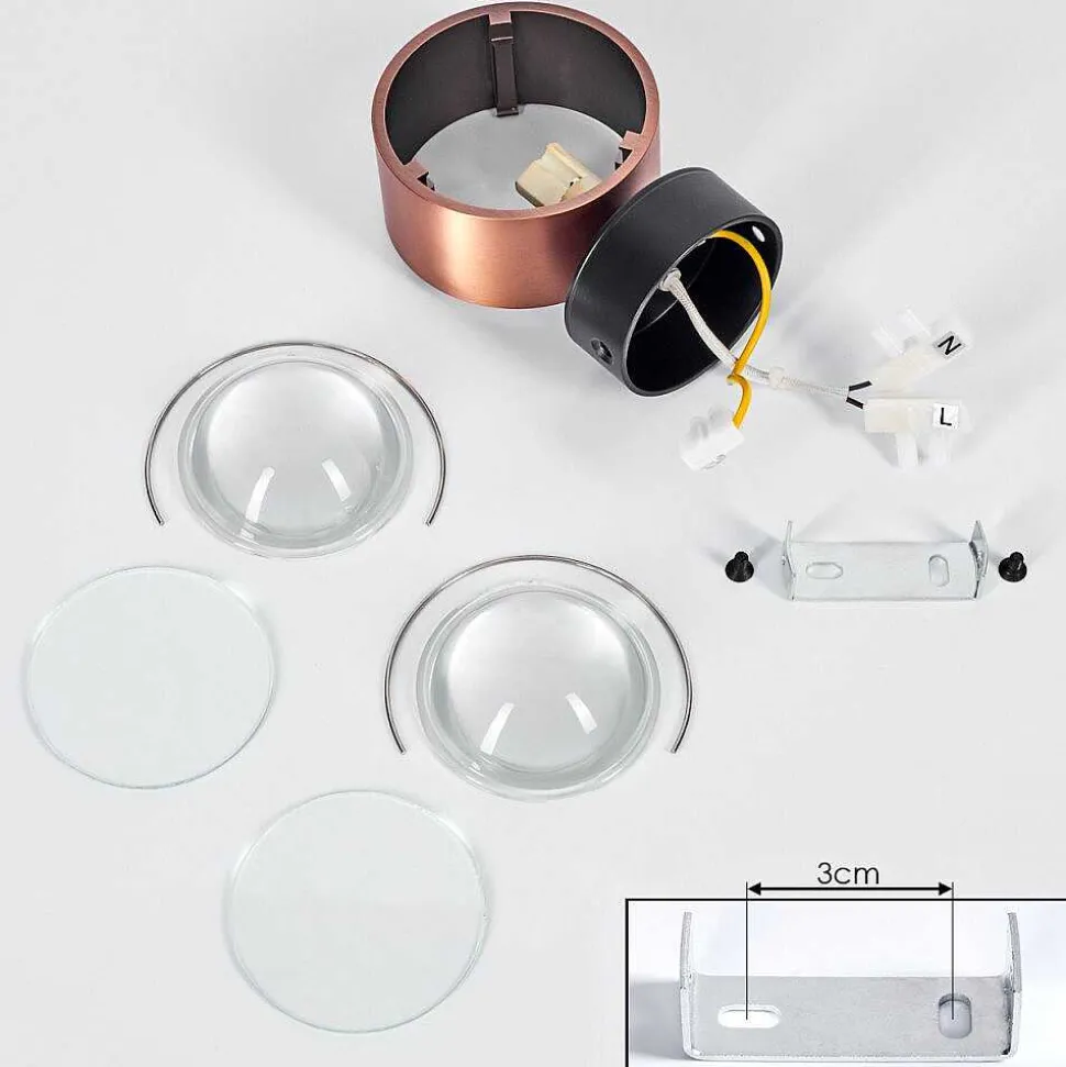 Applique Murale Sapri Cuivre, Noir, 1 Lumiere