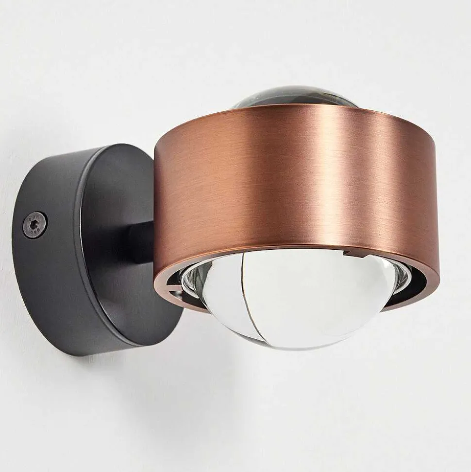 Applique Murale Sapri Cuivre, Noir, 1 Lumiere