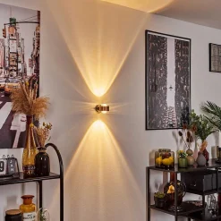 Applique Murale Sapri Cuivre, Noir, 1 Lumiere