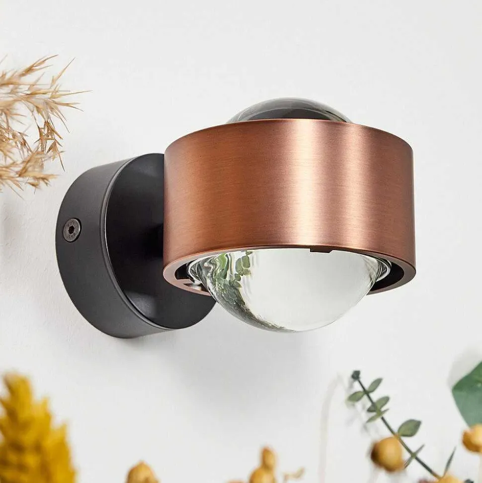 Applique Murale Sapri Cuivre, Noir, 1 Lumiere