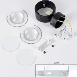 Applique Murale Sapri Noir, 1 Lumiere