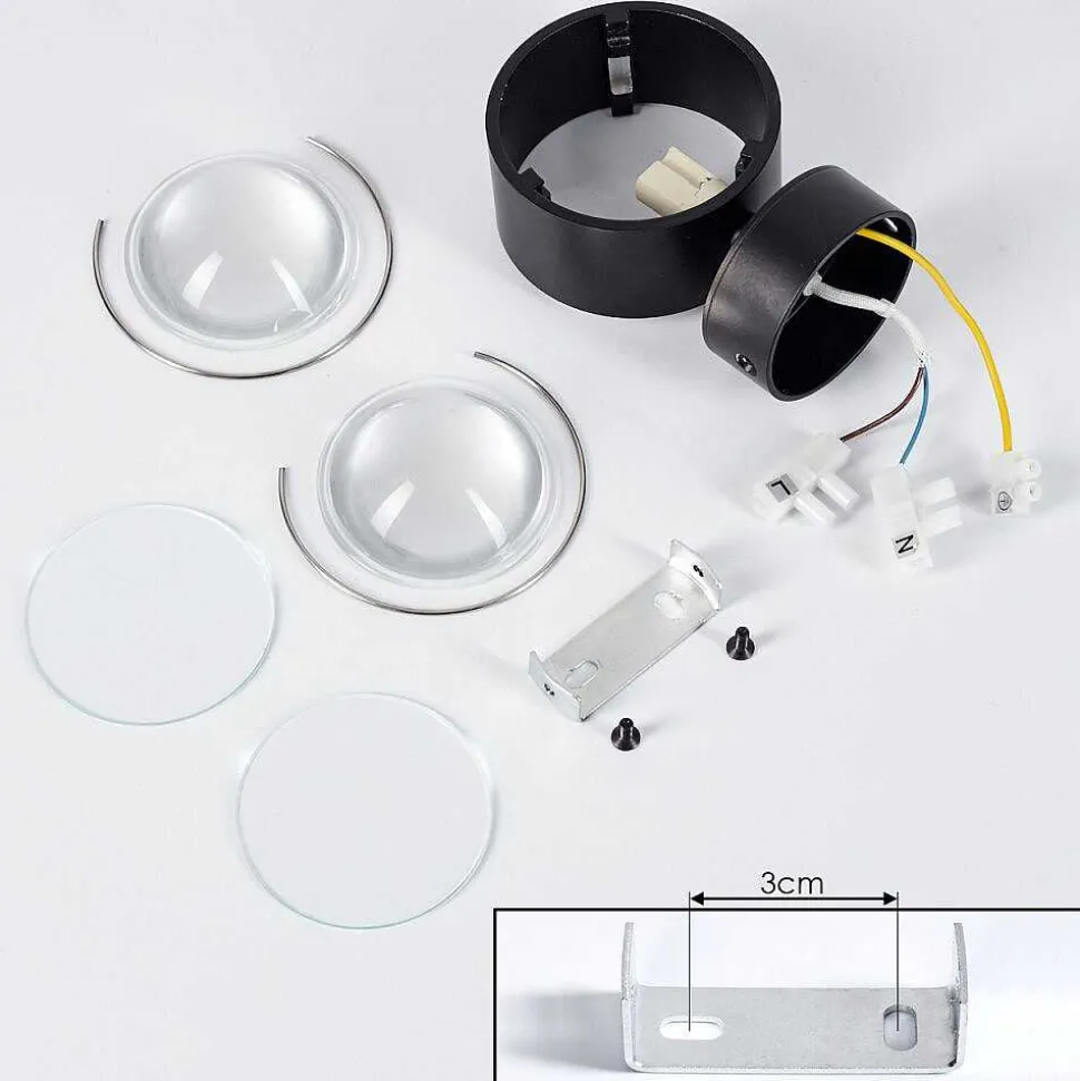 Applique Murale Sapri Noir, 1 Lumiere