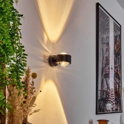 Applique Murale Sapri Noir, 1 Lumiere