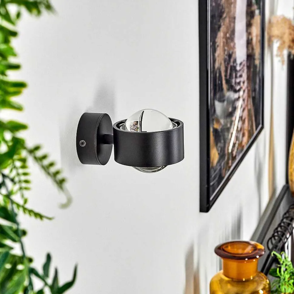 Applique Murale Sapri Noir, 1 Lumiere