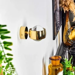 Applique Murale Sapri Or, 1 Lumiere