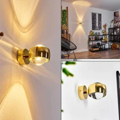 Applique Murale Sapri Or, 1 Lumiere