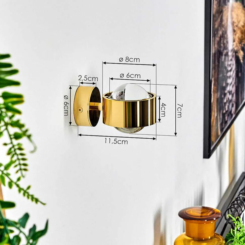 Applique Murale Sapri Or, 1 Lumiere