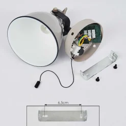 Applique Murale Selki Gris, Noir, 1 Lumiere