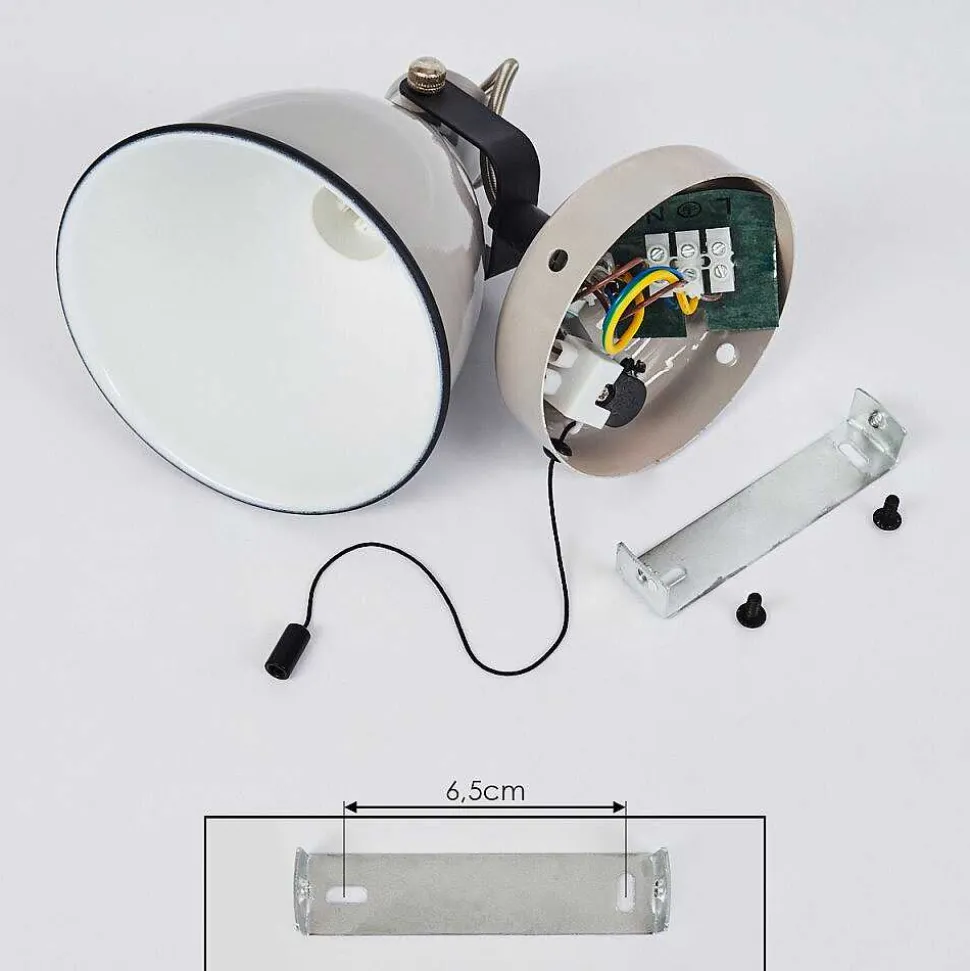 Applique Murale Selki Gris, Noir, 1 Lumiere