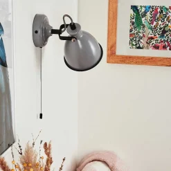 Applique Murale Selki Gris, Noir, 1 Lumiere