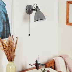 Applique Murale Selki Gris, Noir, 1 Lumiere