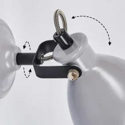 Applique Murale Selki Gris, Noir, 1 Lumiere