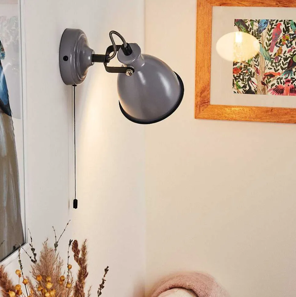 Applique Murale Selki Gris, Noir, 1 Lumiere