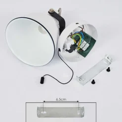 Applique Murale Selki Noir, Blanc, 1 Lumiere