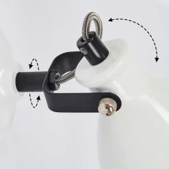 Applique Murale Selki Noir, Blanc, 1 Lumiere