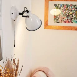 Applique Murale Selki Noir, Blanc, 1 Lumiere