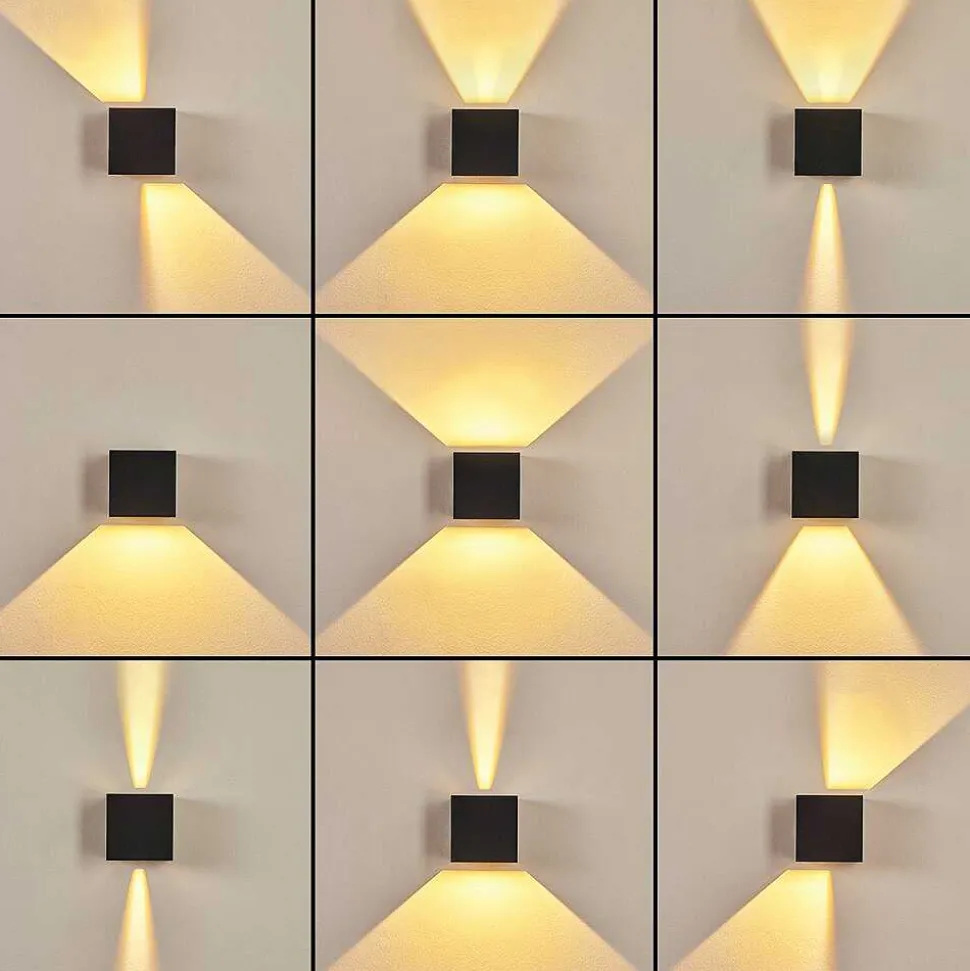 Applique Murale Strandaa Led Noir, 2 Lumieres