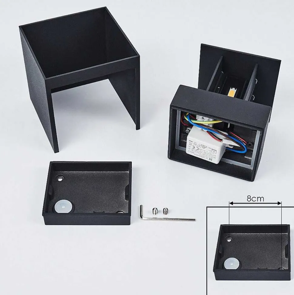 Applique Murale Strandaa Led Noir, 2 Lumieres