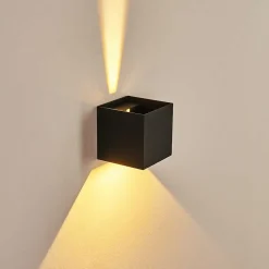 Applique Murale Strandaa Led Noir, 2 Lumieres