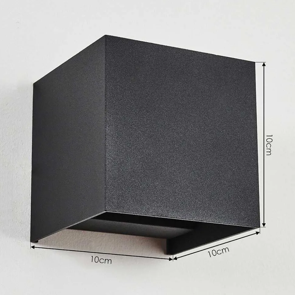 Applique Murale Strandaa Led Noir, 2 Lumieres